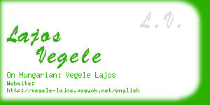 lajos vegele business card